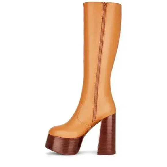Free People x Jeffrey Campbell Timewarp Platform Heeled Knee High Boot Size 9.5 - Picture 5 of 9